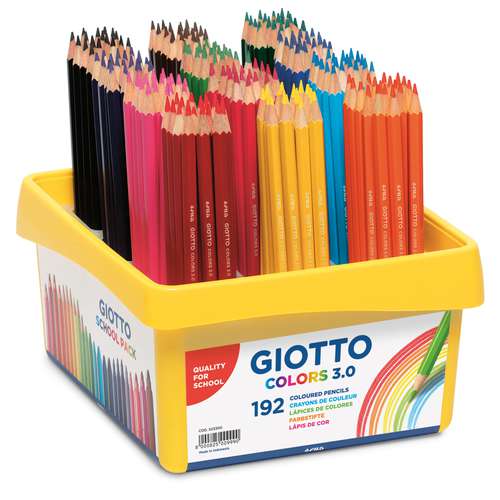 Giotto - Colors 3.0, Set da 192 matite colorate per la scuola 