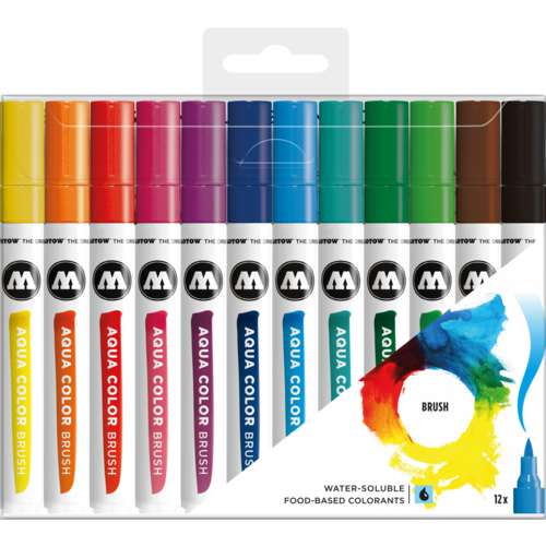Molotow - Aqua Color Brush, Set di marker 