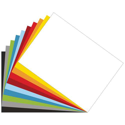 Assortimento da 50 fogli di cartoncino colorato 