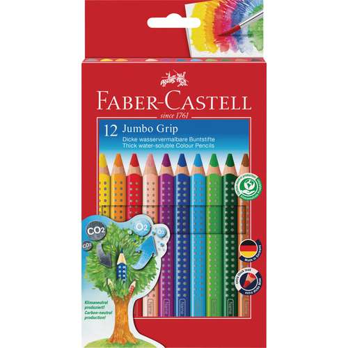 Faber-Castell - Jumbo Grip, Set 12 matite 