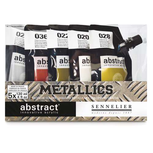 Sennelier - Abstract, Set colori metallici 5 x 120 ml 