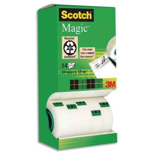 3M - Scotch, Magic, Confezione da 14 rotoli di nastro adesivo 