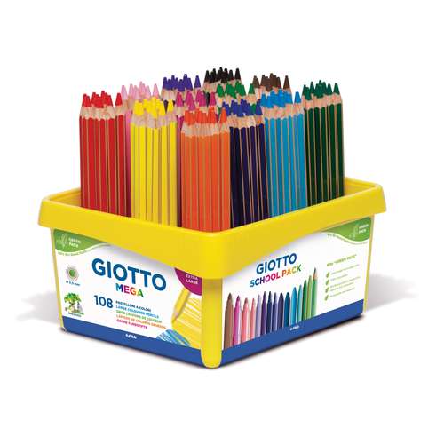 Giotto - Mega, Set di matite colorate per la scuola 