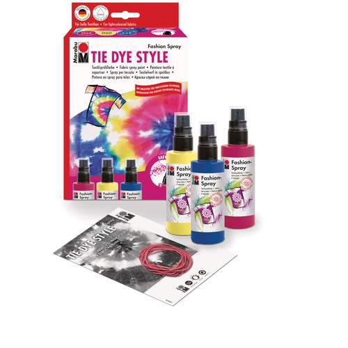 Marabu - Set di pittura su tessuto Fashion Spray, set Tie Dye Style