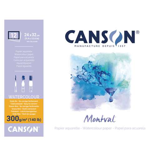 Canson - Montval, cartone per acquerello a grana fine 
