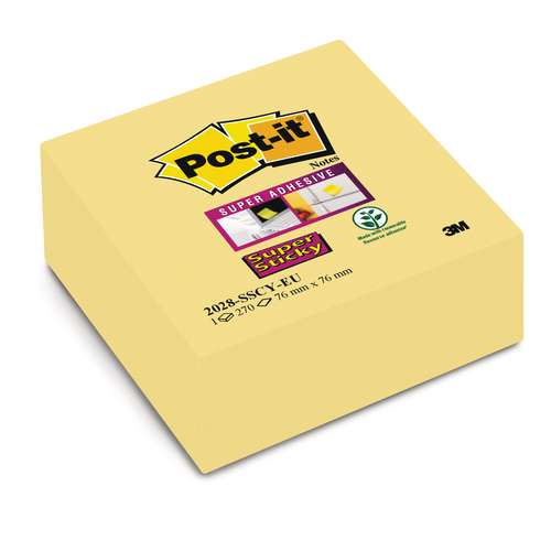 Post-it - Super Sticky, Foglietti adesivi giallo pastello 