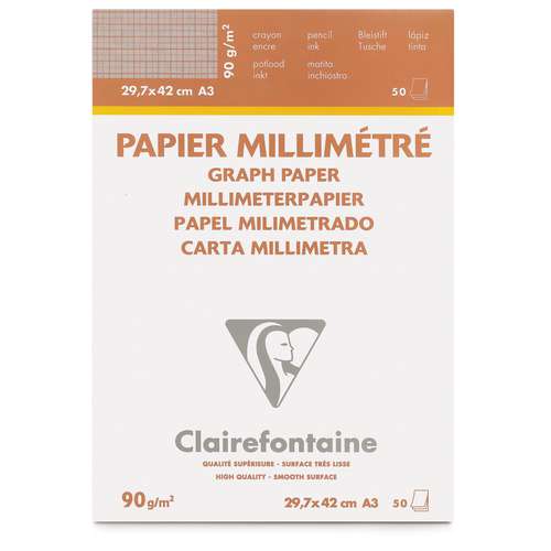 Clairefontaine - Blocco di carta millimetrata 