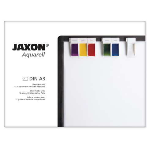 Jaxon - Tavolozza in vetro con 12 godet per acquerello magnetici 