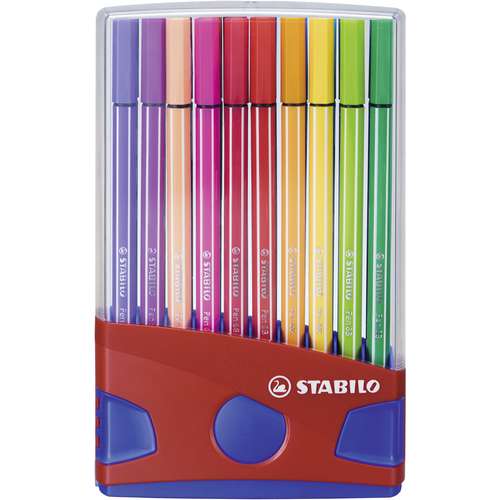 Penna Stabilo Point 68 colori metallici in astuccio da 6 colori pz