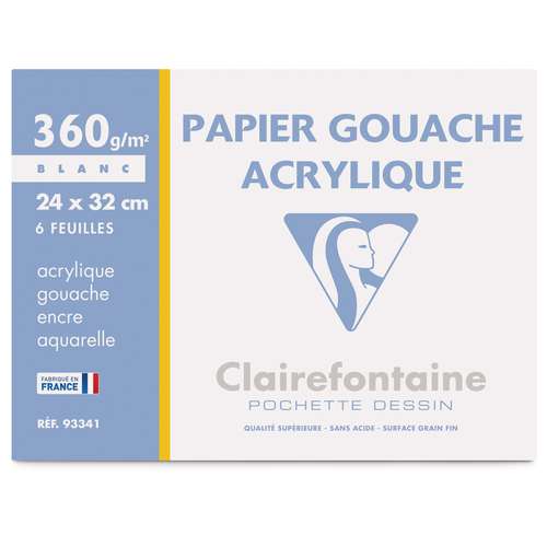 Clairefontaine - Carta per gouache e acrilico 