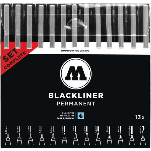 Molotow - Blackliner Permanent Complete Set 11 + 2 