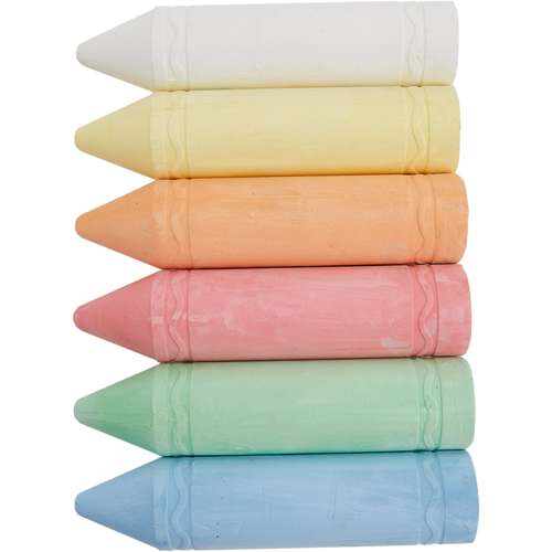 O'Color - Set da 6 gessetti grandi per pittura su strada 