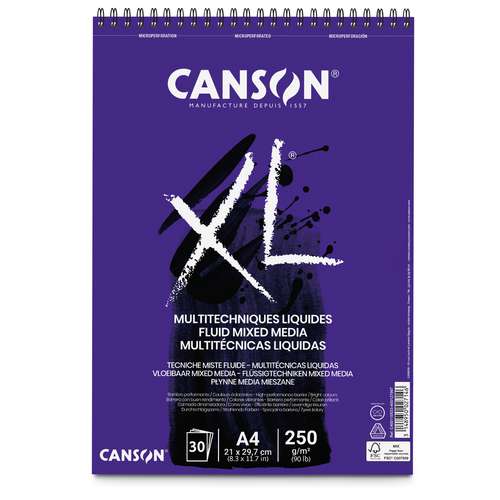 Canson - XL, Blocco spiralato Fluid Mixed Media 