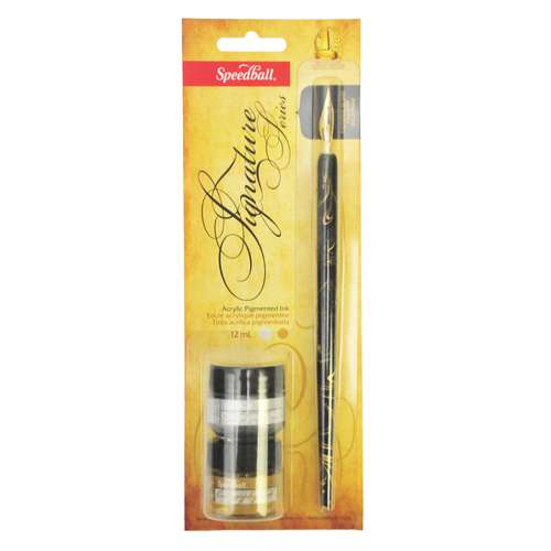 Speedball - Signature Series, Gold & Silver, Set per calligrafia 