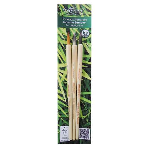 Léonard - Bambou, Set di pennelli per acquerello 