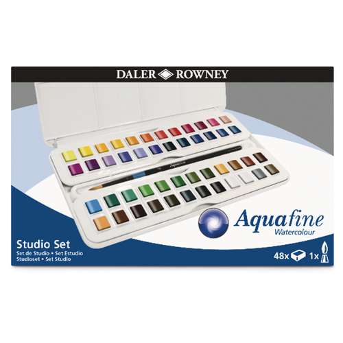 Daler-Rowney - Aquafine Studio, Set acquerello da 48 