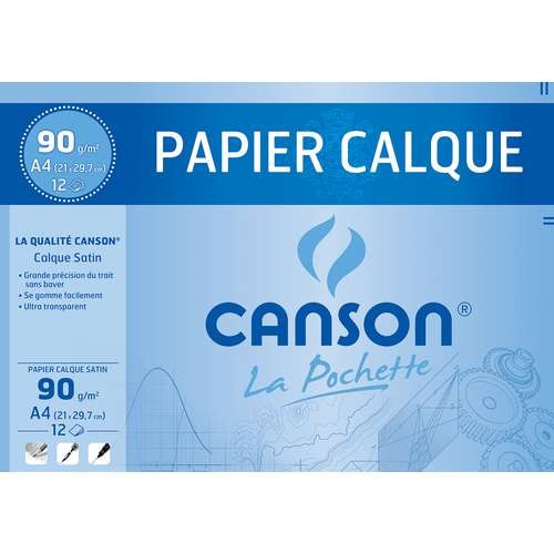 Canson - Calque Satin, Carta trasparente 
