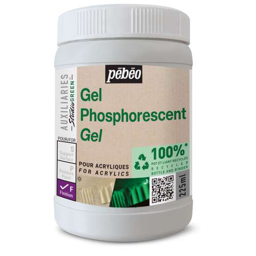 Pébéo - Studio Green, Gel fosforescente per acrilico 