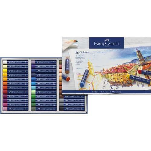 Faber Castell Pastelli A Olio, Set Da 50 Tonalità, Corposi, Resistenti, Ideali Per Miscelare E Creare Texture