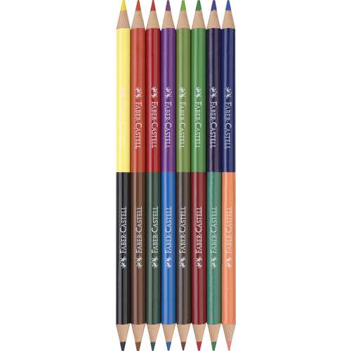 Faber-Castell - Set da 8 matite bicolore