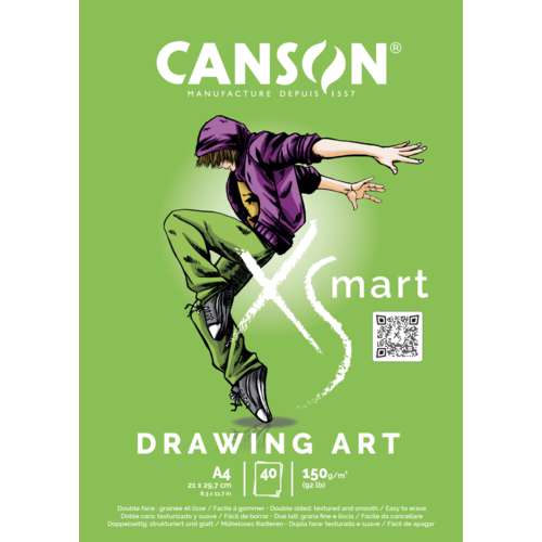 Canson - XSmart, Drawing Art, Blocco di carta con due finiture 