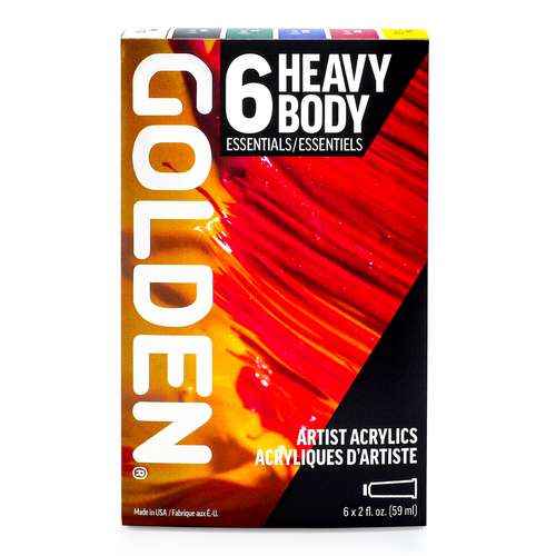 Golden - Heavy Body, Set Essentials di colori acrilici 
