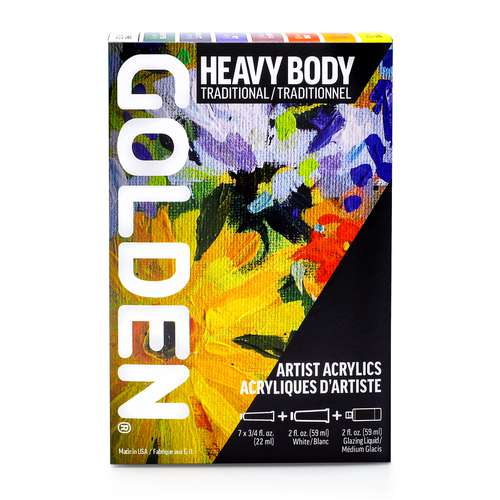 Golden - Heavy Body, Set Traditional di colori acrilici 