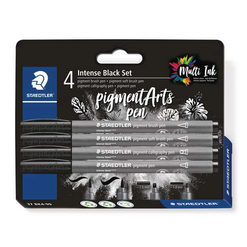 Staedtler - Pigment Arts Pen, Intense Black Set 