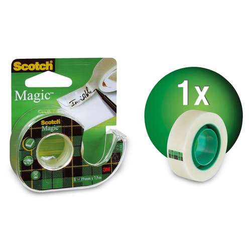 Nastro invisibile Scotch Magic trasparente opaco - 19 mm x 30 m