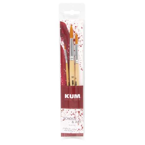 Kum - School & Art, Set di pennelli tondi per la scuola 