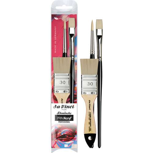 Da Vinci - Serie 11767, Schmincke PrimAcryl, Set di 3 pennelli 