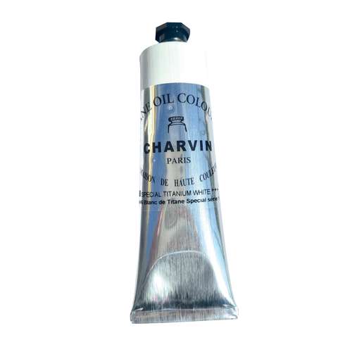 Charvin - Colore a olio fine, Bianco di Titanio speciale, 150 ml 