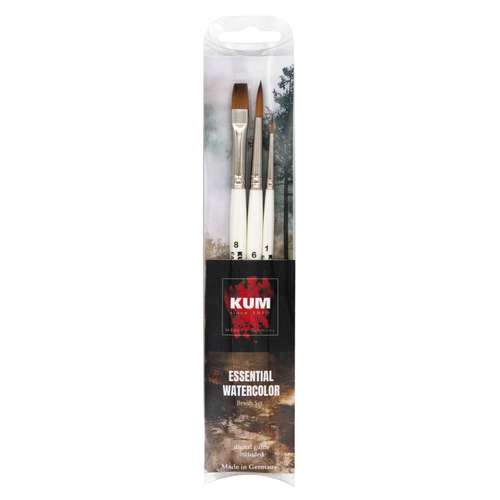 Kum - Memory Point, Essential Aquarell, Set di 3 pennelli 