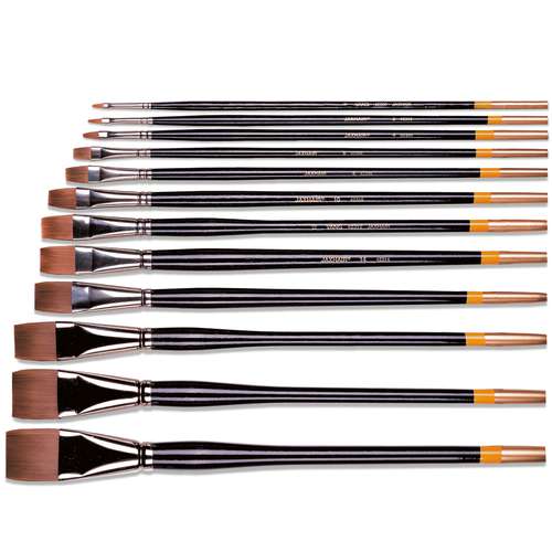 Jax-Hair - Pennello in fibra sintetica, piatto 