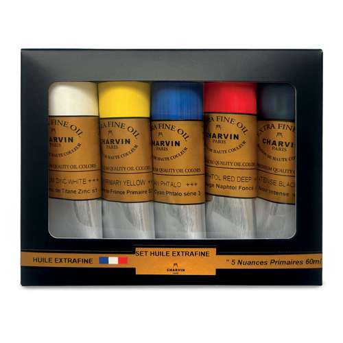 Charvin - Colori a olio extra-fini, Set introduttivo, 5 x 60 ml 