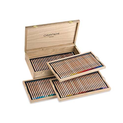Caran D'Ache - Luminance, Cofanetto in legno con 112 matite 