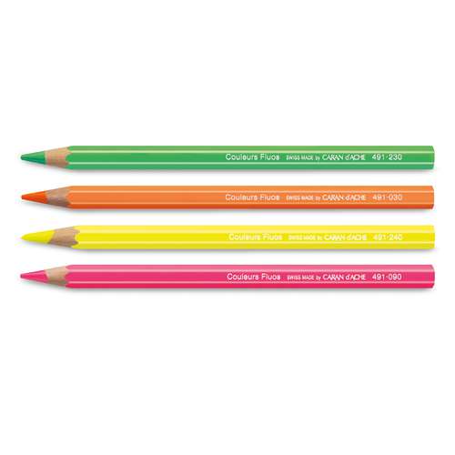 Caran D'Ache - Maxi Fluo, Matite colorate fluorescenti 