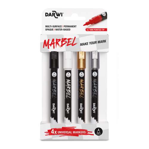 Darwi - Marbel, Marker universali, Set da 4 