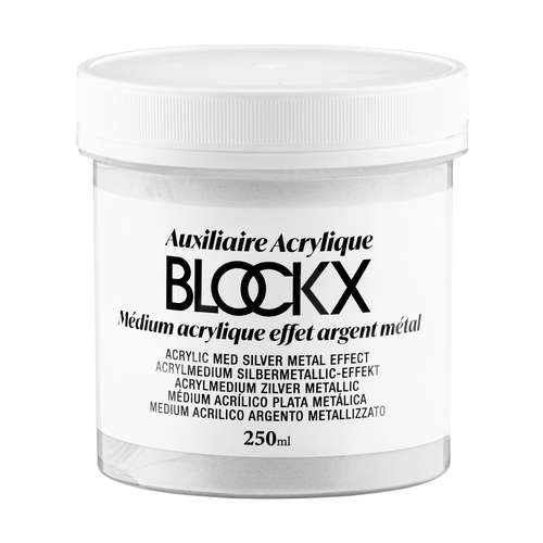 Blockx - Medium acrilico effetto argento metallizzato 
