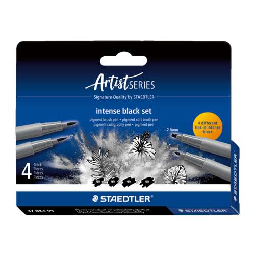 Staedtler - Pigment Arts Pen, Intense Black Set 