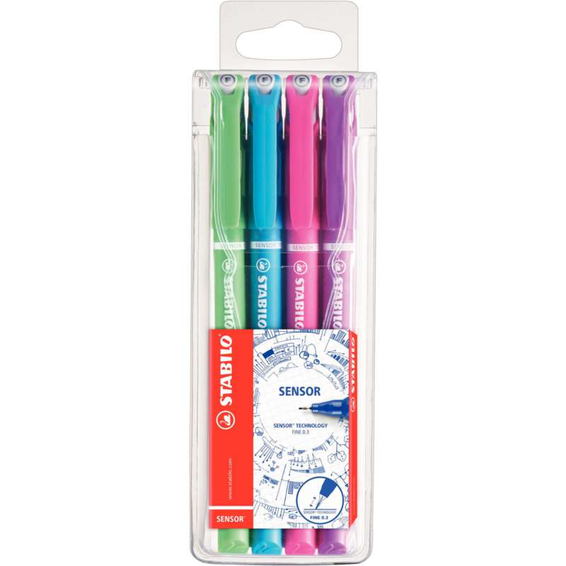 Stabilo - Set di fineliner Sensor, Set da 4